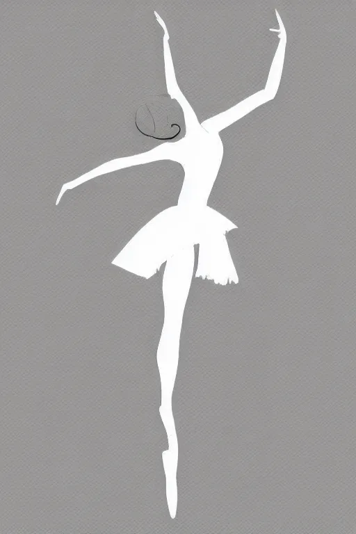 Image similar to minimalist boho style art of a ballet dancer, illustration, vector art