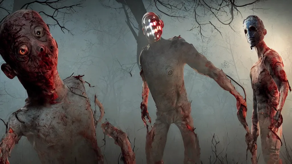 Image similar to Screenshot of Mark Zuckerberg as a survivor in Dead By Daylight