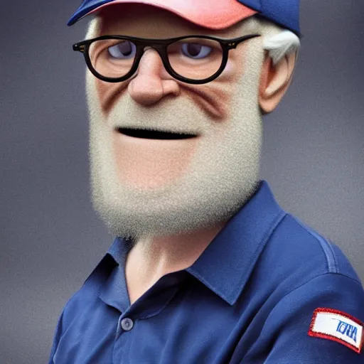 Image similar to hyperrealistic dslr film still of david letterman disguised as a usps postal worker, stunning 8 k octane comprehensive 3 d render, inspired by istvan sandorfi & greg rutkowski & unreal engine, perfect symmetry, dim volumetric cinematic lighting, extremely hyper - detailed, incredibly real lifelike attributes & flesh texture, intricate, masterpiece, artstation, stunning