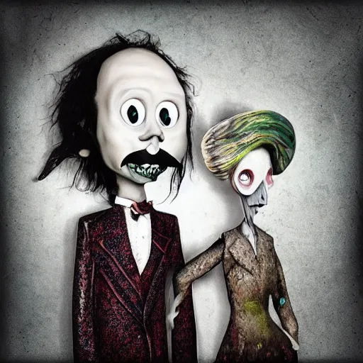 Image similar to surreal 3 d artwork by tim burton