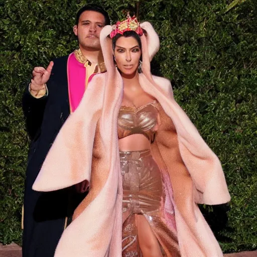 Image similar to kim kardashian as princess peach.