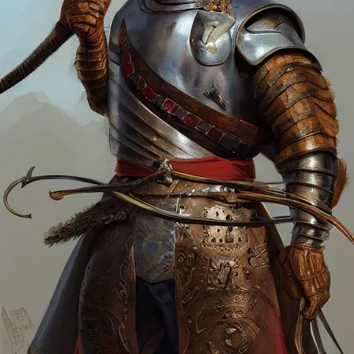 Prompt: a detailed portrait of a avian general in medieval armour holding a rapier, bird themed, by justin gerard and greg rutkowski, digital art, realistic painting, dnd, character design, donato giancola and greg rutkowski, realistic face, digital art, trending on artstation