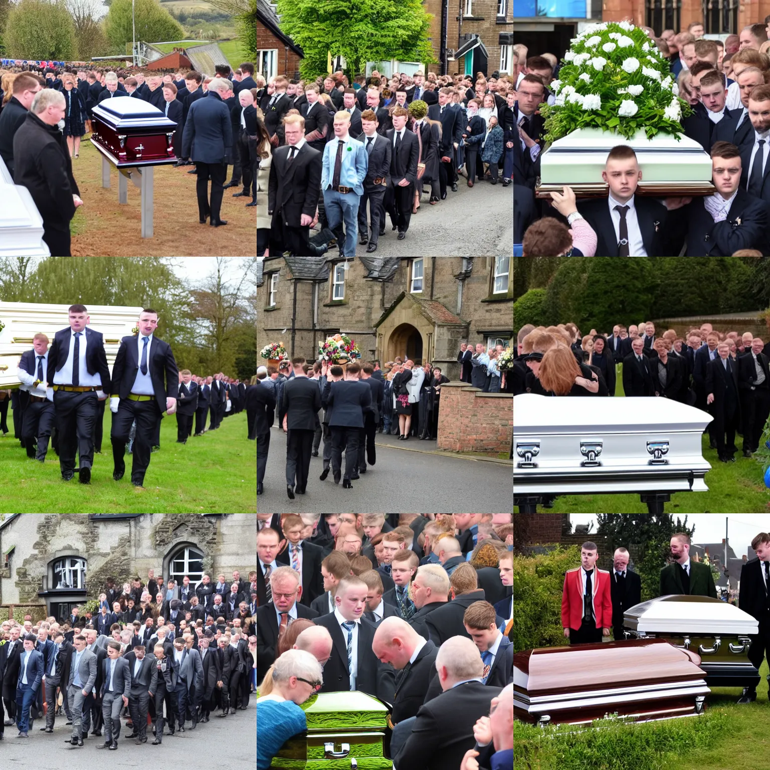 Prompt: finlay patrick duffill's funeral