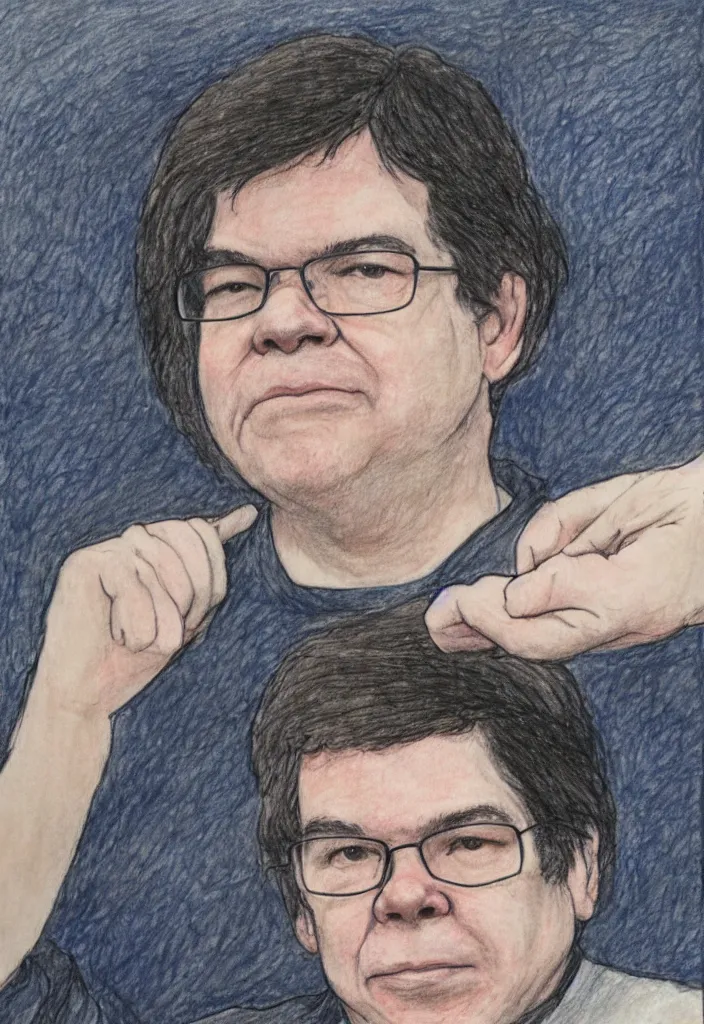 Image similar to Yann LeCun drawn on the Rider–Waite tarot.