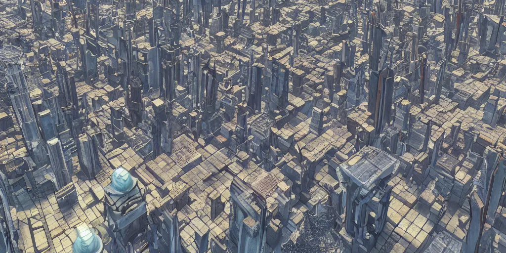 Image similar to city on jupiter, get a bird's - eye view, fantasy, unreal engine, octane, very detail