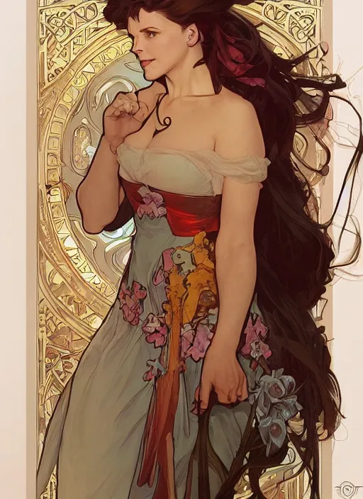 Prompt: heidi n closet painting by artgerm and greg rutkowski and alphonse mucha