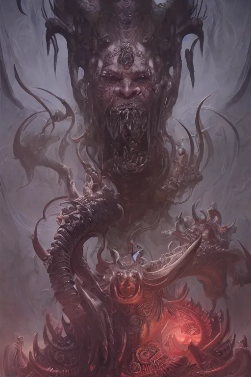 Prompt: the elder god slaanesh, dark, intricate, highly detailed, smooth, artstation, digital illustration by ruan jia and mandy jurgens and artgerm and wayne barlowe and greg rutkowski and zdzislav beksinski