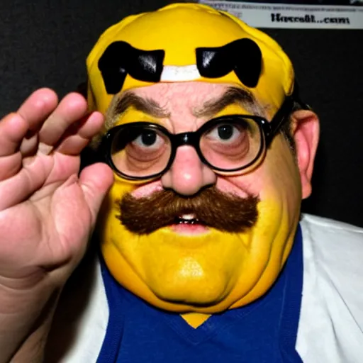 Image similar to Full-Cosplay Wario, played by Danny Devito, 2011 Comic-Con, blog-photo