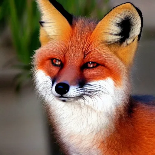 Prompt: A cross eyed fox obviously drunk on power.