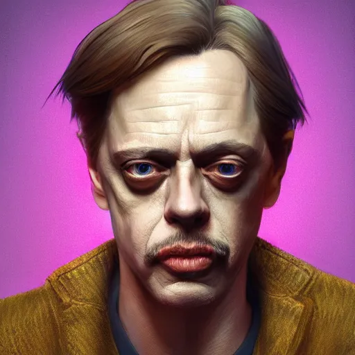 Prompt: steve buscemi hyper detailed, digital art, trending in artstation, cinematic lighting, studio quality, smooth render, unreal engine 5 rendered, octane rendered, art style by klimt and nixeu and ian sprigger and cushart