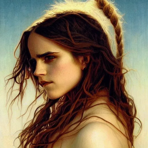 Image similar to an amazing masterpiece of art by gerald brom 🐐 🔥 emma watson