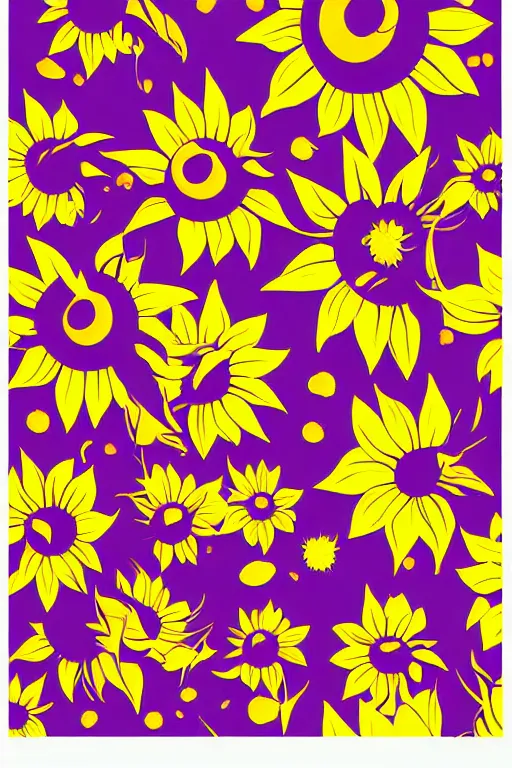 Image similar to minimalist boho style art of a colorful sunflower, illustration, vector art