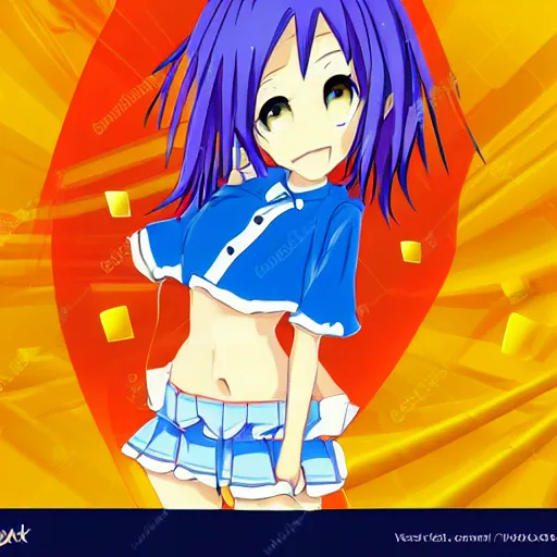 Image similar to anime girl in the style of windows xp, retro, windows xp, cheerful, 9 0 s mascot symbol,