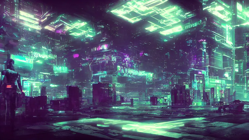 Prompt: glitchcore cyberpunk neon ghosts and spirits floating in a liminal void, volumetric lighting, unreal engine 5, ethereal ghostly atmosphere, photorealistic, vibrant colors, somber melancholic matte painting, hyperrealism, hyperrealistic, cinematic masterpiece, fantasy style 8k ultrahd octane render