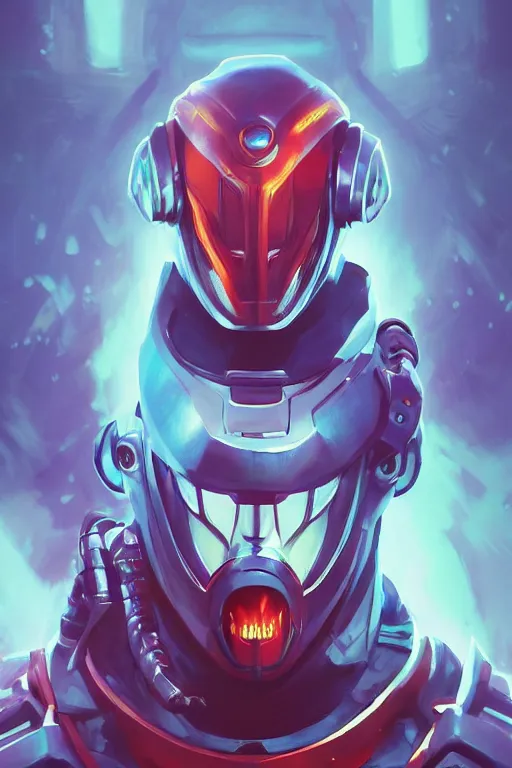 Image similar to epic mask helmet robot ninja portrait stylized as fornite style game design fanart by concept artist gervasio canda, behance hd by jesper ejsing, by rhads, makoto shinkai and lois van baarle, ilya kuvshinov, rossdraws global illumination radiating a glowing aura global illumination ray tracing hdr render in unreal engine 5