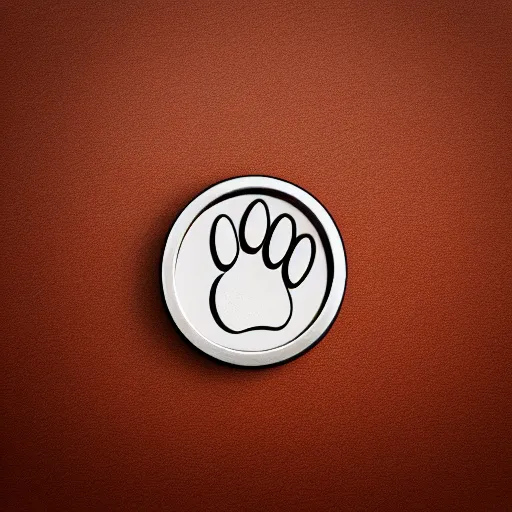 Image similar to Professional logo. Cat paw holding with a coin. Abstract, Pictorial.