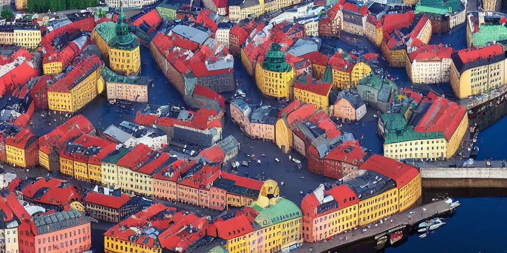 Image similar to isometric view of Gamla Stan, Sweden