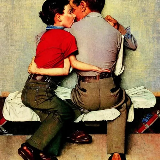 Prompt: norman rockwell art