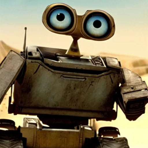 Image similar to Wall-E, epic 1986 cinematic still