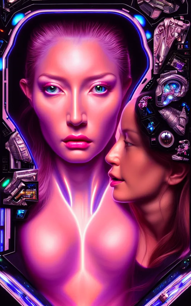 Image similar to beauty woman in holograms of alien artifacts, electrical case display, total recall tech, , ultrarealistic, dramatic lighting, electrical details, high details, 4k, 8k, best, accurate, trending on artstation, artstation, photorealism, ultrarealistic, digital painting, style of Tristan Eaton Stanley Artgerm and Hajime Sorayama, Caravaggio, Boris Vallejo