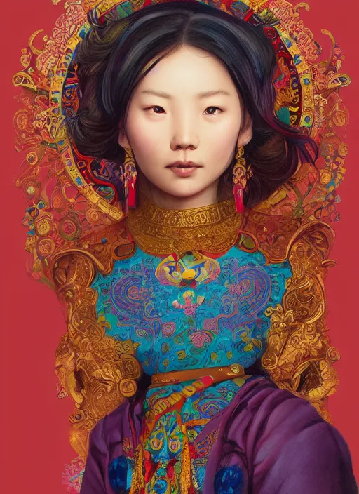 Prompt: lovely tibetan girl : : by martine johanna and simon stalenhag and chie yoshii and casey weldon and wlop : : ornate, dynamic, particulate, rich colors, intricate, elegant, highly detailed, centered, artstation, smooth, sharp focus, octane render, 3 d