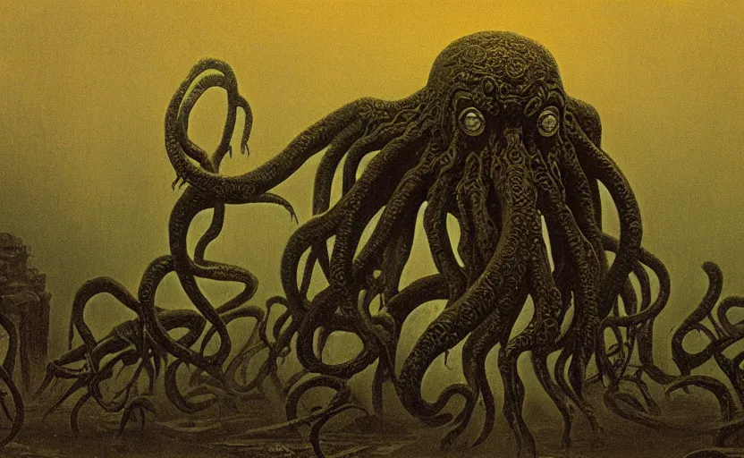 Prompt: Cthulhu by Beksinski, 4k, masterpiece