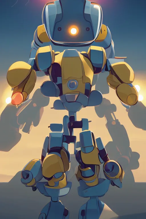 Image similar to metabots medabots medarotto medarot robot minimalist comics, behance hd by jesper ejsing, by rhads, makoto shinkai and lois van baarle, ilya kuvshinov, rossdraws global illumination ray tracing hdr radiating a glowing aura