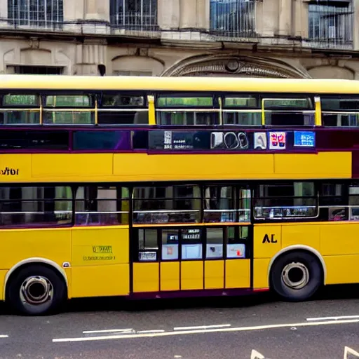 Image similar to A 10 story tall london bus, surreal