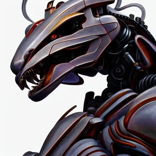 Image similar to Perfectly-centered portrait of a Fully mechanical robot-dragon, lifelike, super highly detailed, professional digital painting, artstation, concept art, smooth, sharp focus, extreme illustration, Unreal Engine 5, Photorealism, HD quality, 8k resolution, cinema 4d, 3D, beautiful, cinematic, art by artgerm and greg rutkowski and alphonse mucha and loish and WLOP