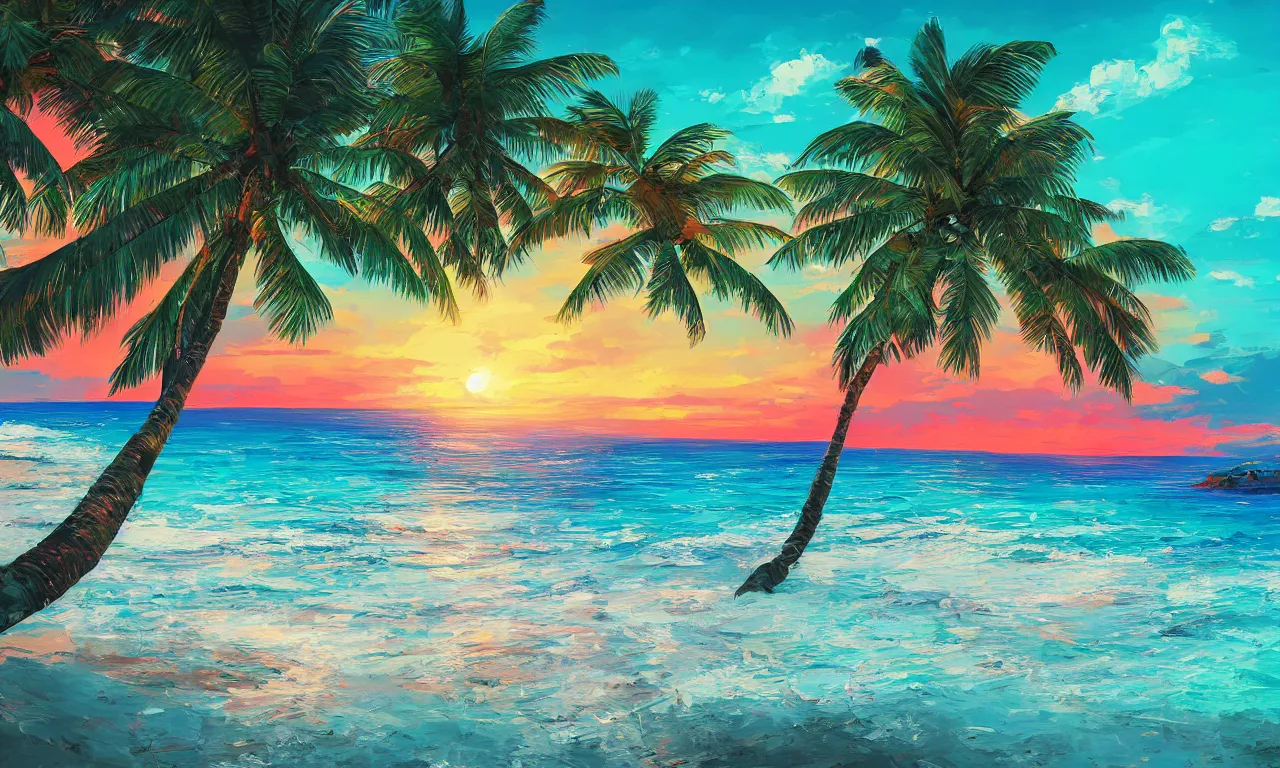 Image similar to paradise beach by alena aenami artworks in 4 k