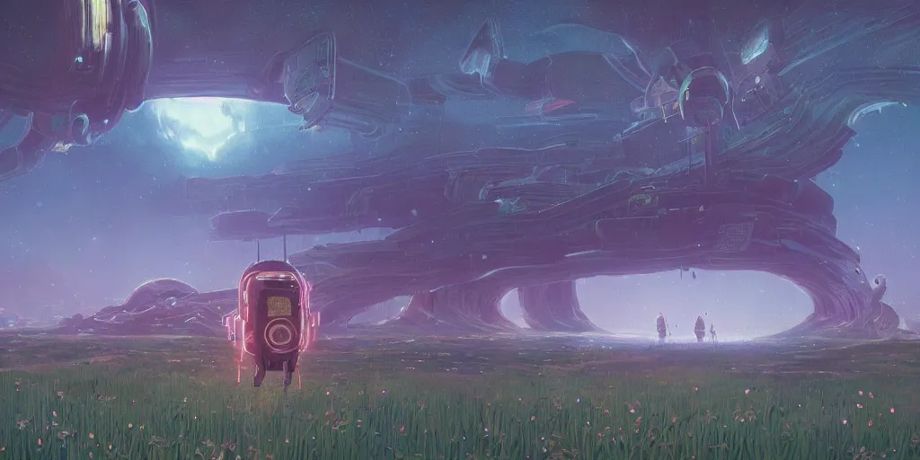 Prompt: #art #hyperreal #intricate interstellar-botw-studio-ghibli-moment Simon-Stålenhag Hans-Zatzka, [32k hd]^10