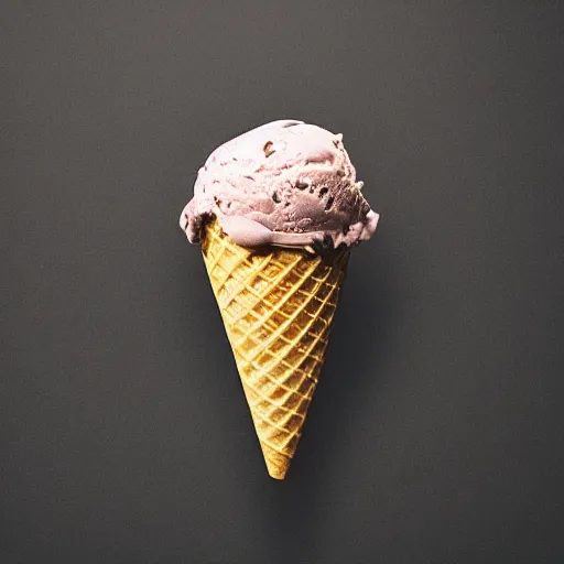 Image similar to poorly rendered ice cream cone