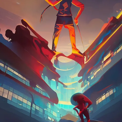 Image similar to hero world rockoa €™ s modern life, behance hd by jesper ejsing, by rhads, makoto shinkai and lois van baarle, ilya kuvshinov, rossdraws global illumination