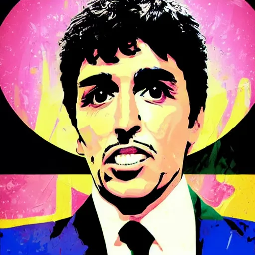 Image similar to tony montana, pop art