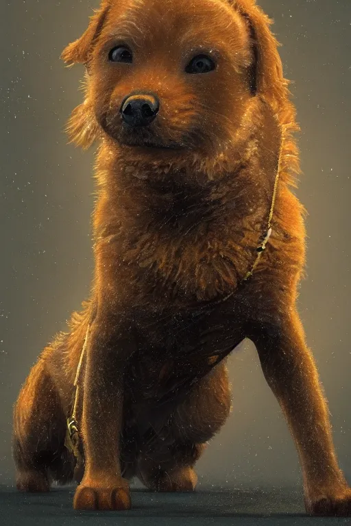 Prompt: awesome cute caramel mongrel dog artwork intricate artwork by tooth wu and wlop and beeple, greg rutkowski, beautiful, very coherent symmetrical artwork, cinematic, hyper realism, high detail, mutt, portrait, octane render, unreal engine, 8 k, vibrant colors, smooth gradients, high contrast, depth of field, aperture f 1. 2