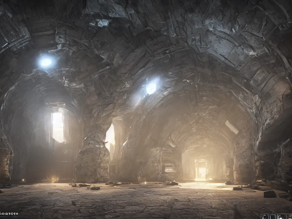 Prompt: majestic but scary tunnels under the forerunner city, highly detailed, sharp focus, cinematic lighting, unreal engine 5