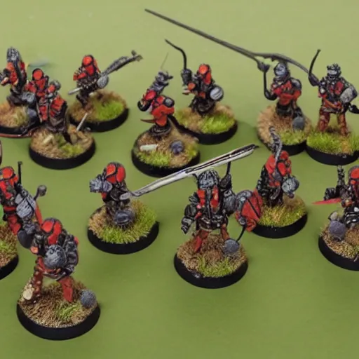 Image similar to a miniature army from the game flames of war