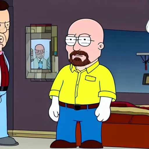 Prompt: Walter white in family guy