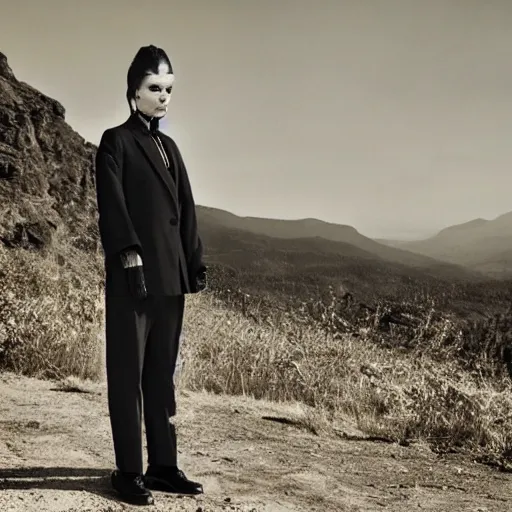 Prompt: a portrait of a character in a scenic environment by Steven Klein