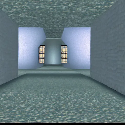 Prompt: a liminal space, screenshot from mario 6 4