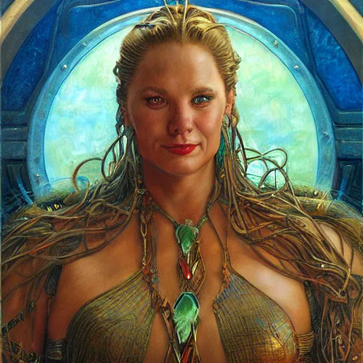 Prompt: portrait of a disney atlantean, by donato giancola.