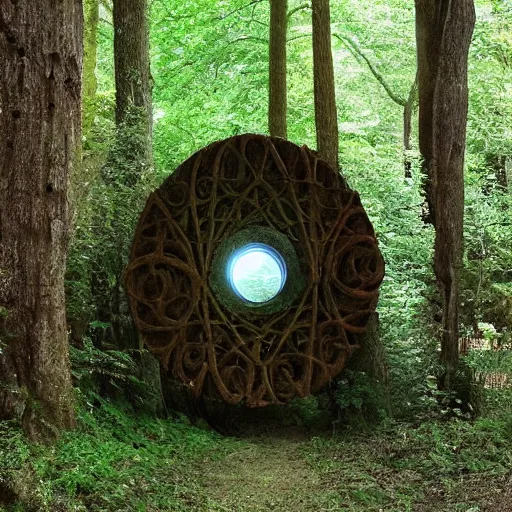 Prompt: stargate portal in the woods