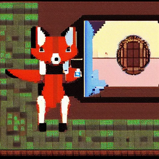 Image similar to a fox in a c 6 4 game