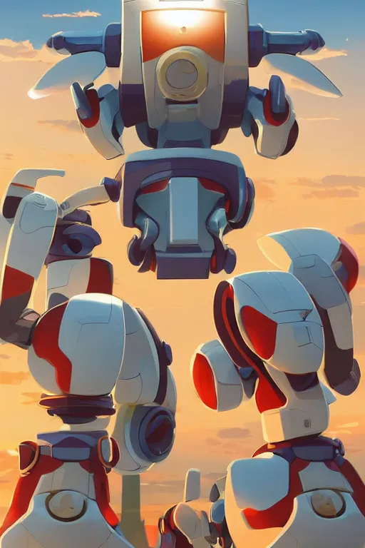 Image similar to metabots medabots medarotto medarot robot minimalist comics, behance hd by jesper ejsing, by rhads, makoto shinkai and lois van baarle, ilya kuvshinov, rossdraws global illumination ray tracing hdr radiating a glowing aura