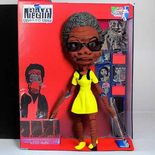 Prompt: maya angelou, stop motion vinyl action figure, plastic, toy, butcher billy style