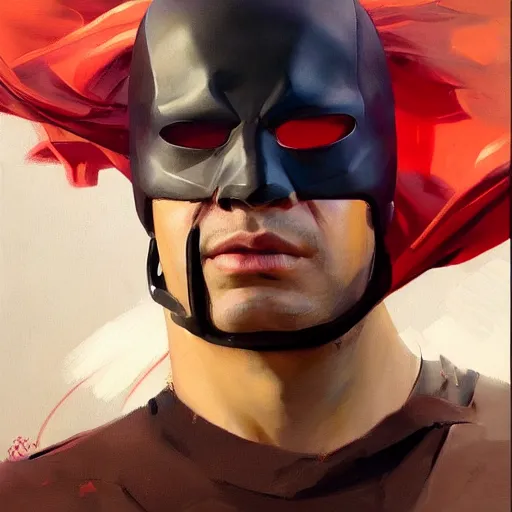 Image similar to greg manchess portrait painting of daredevil, medium shot, asymmetrical, profile picture, organic painting, sunny day, matte painting, bold shapes, hard edges, street art, trending on artstation, by huang guangjian and gil elvgren and sachin teng