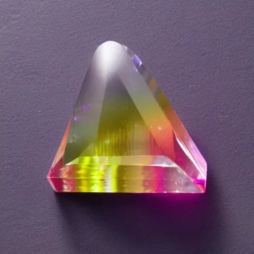 Image similar to rainbow crystal in the shape of a hamster 8k