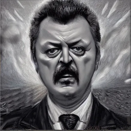 Prompt: Portrait by H.R.Giger of Igor Ivanovich Strelkov degraded abomination, photo-realistic, 2K, highly detailed