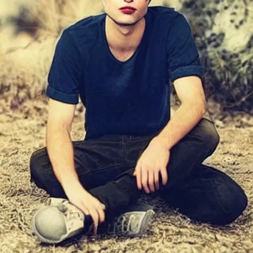 Prompt: robert pattinson mixed with taylor lautner