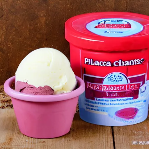 Prompt: placenta flavored ice cream